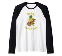 Dang You're Pine Ananas Dolce Frutta Tropicale Maglia con Maniche Raglan