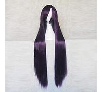 Dangan Ronpa 2 Danganronpa Mikan Tsumiki 100cm Parrucca Cosplay viola scuro lunga Parrucche sintetiche termoresistenti + Cappellino parrucca gratuito