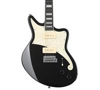 D'Angelico Premier Bedford Black Flake Electric Guitar with Gig Bag