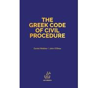 Daniel Alexander Webber John Anthon The Greek Code of Civil P (Copertina rigida)
