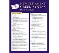 Daniel B. Wallace New Testament Greek Syntax Laminated Sheet (Poster)