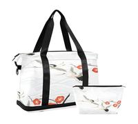 Daniel Crane - Borsone sportivo da viaggio, con tasca bagnata, scomparto per scarpe e articoli da toeletta, colore: bianco, Multi