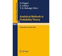 Daniel Dugue Analytical Methods in Probability Theory (Tascabile)
