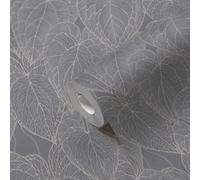 Livingwalls Daniel Hechter carta da parati di design - carta da parati in tessuto non tessuto con motivo floreale - 10,05 m x 0,53 m - grigio, argento, metallizzato - prodotto in Germania - 781283