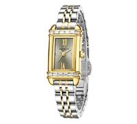 Daniel Hechter Paris Louvre Collection DHW2006 Orologio da donna con quadrante quadrato e indici romani con cinturino in acciaio inossidabile, Due tonalità., Lusso sportivo moderno