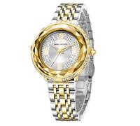 Daniel Hechter Paris Palais-Royal Collection DHW2003 - Orologio analogico da donna, con quadrante in vetro diamantato e cinturino in acciaio inossidabile, Oro