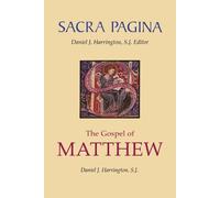 Harrington Daniel J Sacra Pagina The Gospel Of Mat HBOOK NUOVO