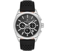 Daniel Klein DK.1.13809-2 Orologio da polso da uomo con tutte le funzioni, cinturino in pelle attiva, impermeabile, esclusivo, nero