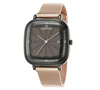 Daniel Klein Orologio da polso quadrato da uomo (DK12426) - Cinturino in rete - 40 mm analogico da uomo - movimento al quarzo giapponese - lancette gialle - molti colori, nero, oro rosa, marrone,