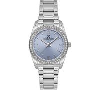 Daniel Klein DK.1.13767 Orologio da polso da uomo al quarzo, impermeabile, con strass, in acciaio inox, idea regalo, colore: argento/blu