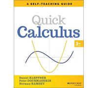 Daniel Kleppner Norman Ramsey Peter Dourmashkin Quick Calculus (Tascabile)