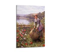 Daniel Ridgway Knight Painter's Works, The Grass Cutter, stampa artistica da parete artistica da parete artistica da parete moderna per camera da letto, 40 x 60 cm