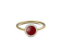 Daniel wellington Anello dorato con agata rossa e cristalli Audrey DW0040125 - Circuito: 60 mm