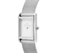 Daniel Wellington Bound Mini 3-Link Orologio da donna in acciaio inossidabile, Argento Sterling bianco, 17x25,9mm