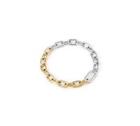 Daniel Wellington Bracciale a contrasto bicolore - Bracciale unisex per donne e uomini in acciaio inox, Medio, Acciaio inossidabile