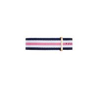 Daniel Wellington Classic Southampton Cinturino Unisex Adulto, 18mm, in NATO, Blu/Rosa/Bianco/Oro Rosato