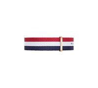 Daniel Wellington Classic Cambridge Cinturino Uomo, 20mm, in NATO, Blu/Rosso/Bianco/Oro Rosato