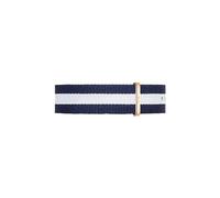 Daniel Wellington Classic Glasgow Cinturino Uomo, 20mm, in NATO, Blu/Bianco/Oro Rosato