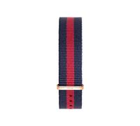 Daniel Wellington Classic Oxford Cinturino Uomo, 20mm, in NATO, Blu/Rosso/Oro Rosato