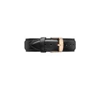Daniel Wellington Classic Sheffield Cinturino Uomo, 20mm, in Pelle, Nero/Oro Rosato