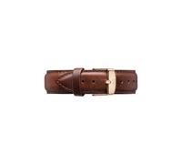 Daniel Wellington Classic St Mawes Cinturino Uomo, 20mm, in Pelle, Marrone/Oro Rosato