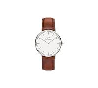 Daniel Wellington Classic St Mawes Orologio Unisex Adulto, 36mm, in Pelle, Marrone/Argento