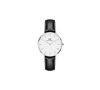 Daniel Wellington Petite Sheffield Orologio Donna, 32mm, in Pelle, Nero/Argento