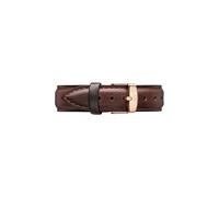 Daniel Wellington Classic Bristol Cinturino Unisex Adulto, 18mm, in Pelle, Marrone/Oro Rosato