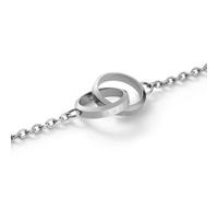 Daniel Wellington Braccialetto da Donna Collezione Elan Unity. Dimensione Circonferenza 175mm. Il Gioiello è in Raffinato Acciaio Inox lucidato 316l in Argento. La referenza è dw00400164