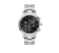 Daniel Wellington Iconic Chronograph Link Onyx - Orologio da uomo quadrante nero