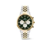 Daniel Wellington Iconic Chronograph Orologio Uomo Argento 42mm Quadrante Emerald