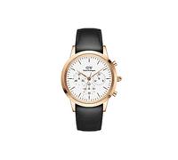 Daniel Wellington Orologio Uomo Sheffield DW00100646 42mm Acciaio 316L Oro Rosa Cinturino Pelle Nera