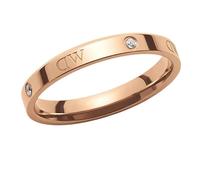 Daniel Wellington Classic Anelli 58 Doppio Plated Acciaio inossidabile (316L) With Crystal Stones Rose Gold