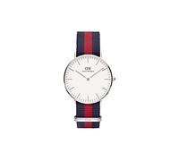 Daniel Wellington Orologio classico Oxford unisex, 36 mm, in tessuto classico (poliestere) argento, argento, 36