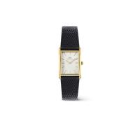 Daniel Wellington Legato 35x24mm Lucertola Nera Bianco Guilloché Oro - Orologio da uomo in acciaio inossidabile con cinturino in pelle
