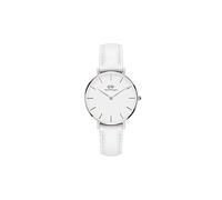 Daniel Wellington Petite Bondi Orologio Donna, 32mm, in Pelle, Bianco/Argento