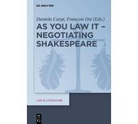 Daniela Carpi As You Law It - Negotiating Shakespeare (Copertina rigida)