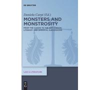 Daniela Carpi Monsters and Monstrosity (Copertina rigida) Law & Literature