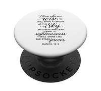 Daniele 12 3 Coloro che sono saggi risplenderanno la preghiera in versi biblici PopSockets PopGrip Adesivo