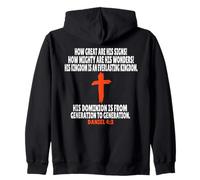 Daniele 4:3 Versetti della Bibbia Scrittura Felpa con Cappuccio