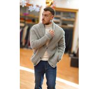 DANIELE ALESSANDRINI Giacca Uomo in Maglia Rever a Scialle con Effetto Strappi MODELLO FM9096 - Grigio / 50