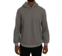 Daniele Alessandrini Gray Pullover Hodded Cotton Sweater - L