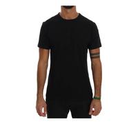 Daniele Alessandrini - Magliette in Cotone Nera con Girocollo - - Tops - Uomo - Nero - S