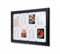 Danieli | Bacheca Certificata per Esterno 90x60 IP56, Vetro di Sicurezza, Ermetica |In Alluminio Colore Antracite, Magnetica con 2 Chiavi | Per Muri e Ringhiere (8xA4)