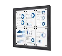 Danieli - Bacheca da Esterno Porta Menu e Avvisi A4. Bacheca con Serratura e Coppia di Chiavi in Dotazione. Facile Fissaggio a Parete. Superficie in Grigio Antracite Magnetica e Scrivibile. (6 x A4)