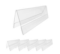 Danieli | Cavalieri da Tavolo in Acrilico Trasparente leggibili da entrambi i lati. Espositore da banco portanome e Portaprezzi da vetrina. (20x8x8 (6 pezzi))