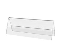 Danieli | Cavalieri da Tavolo in Acrilico Trasparente leggibili da entrambi i lati. Espositore da banco portanome e Portaprezzi da vetrina. (16x6x6 (12 pezzi))