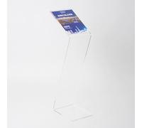 Danieli - Espositore a Leggio da Pavimento in Acrilico Trasparente -Base a Z - Tasca Porta Comunicazioni o Porta Menu A4 (Slim)