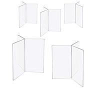 Danieli | Kit da 5 pezzi Espositore Porta Menu da Tavolo 6 posti - formato A6-1/3 di A4 e A5 | Porta Avvisi da Banco in Acrilico Trasparente (1/3 di A4)