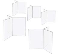 Danieli | Kit da 5 pezzi Espositore Porta Menu da Tavolo 6 posti - formato A6-1/3 di A4 e A5 | Porta Avvisi da Banco in Acrilico Trasparente (A6)